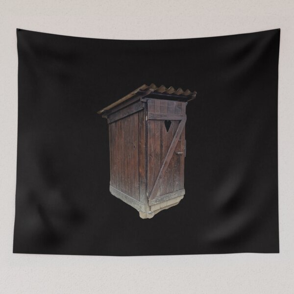 Item preview, Outhouse Toilet, Jetblack Background, Big Pattern designed and sold by Gaboro.