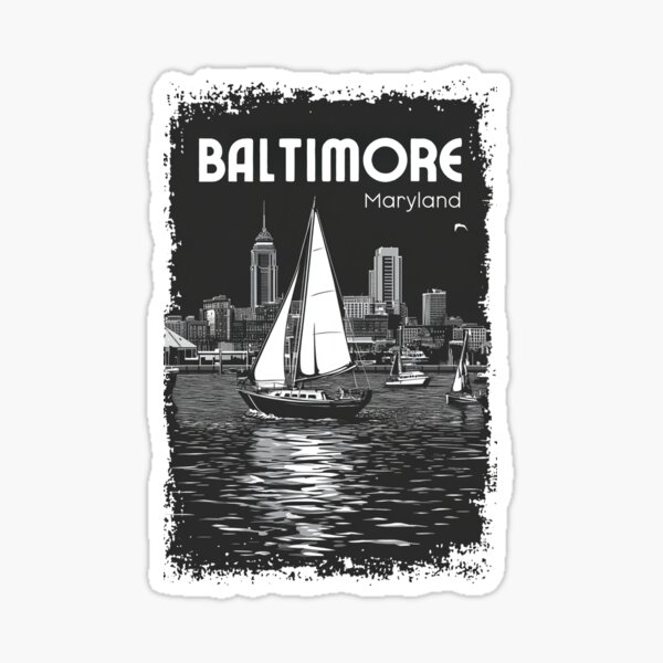 Item preview, A Vintage Travel Illustration of Baltimore - Maryland - United States designed and sold by GoodOldVintage.