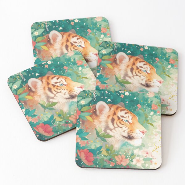 Item preview, Tiger's Tranquil Retreat Among Blossoms designed and sold by AshiraCreations.