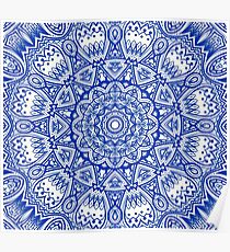 Blue Meditation Chakra Poster