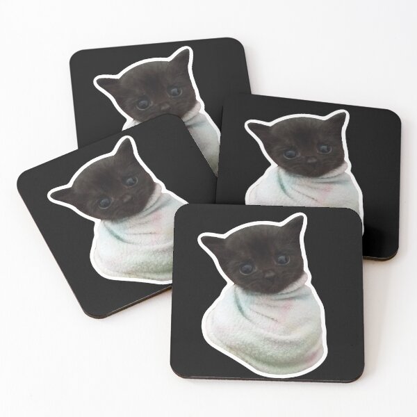 Item preview, MEME - Cozy Black Cat in Blanket (Collection4-20) designed and sold by MetichaiTH.
