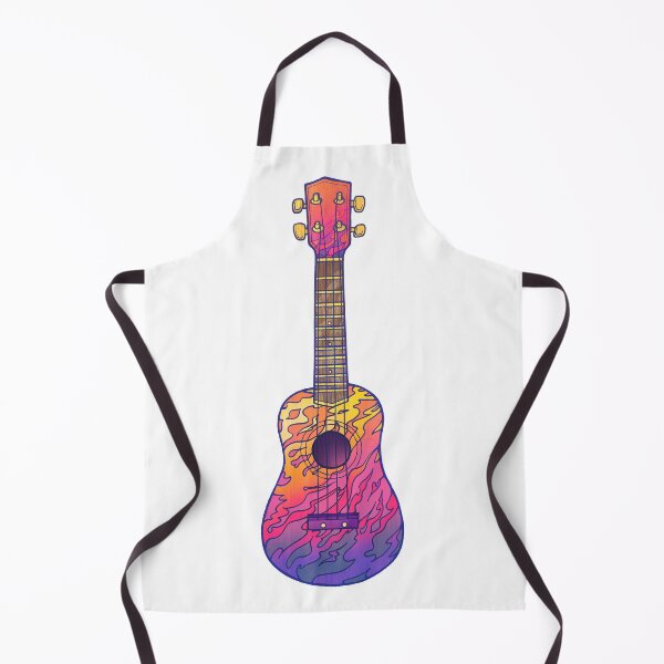Item preview, Pink & Purple Flame Ukulele designed and sold by Drawn by Ellie.