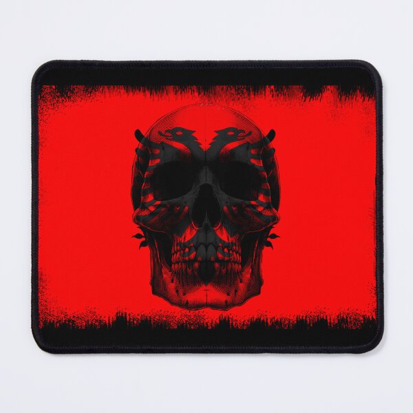 Item preview, ALBANIA SKULL FLAG NATION RAREART COUNTRY HALLOWEEN #ogirdor designed and sold by ogirdorgraphics.