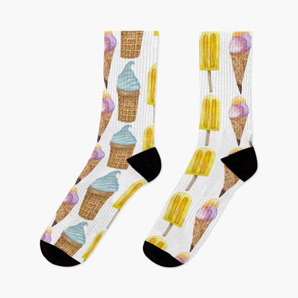 Item preview, Watercolor ice cream pattern designed and sold by Natallia Leanovich.