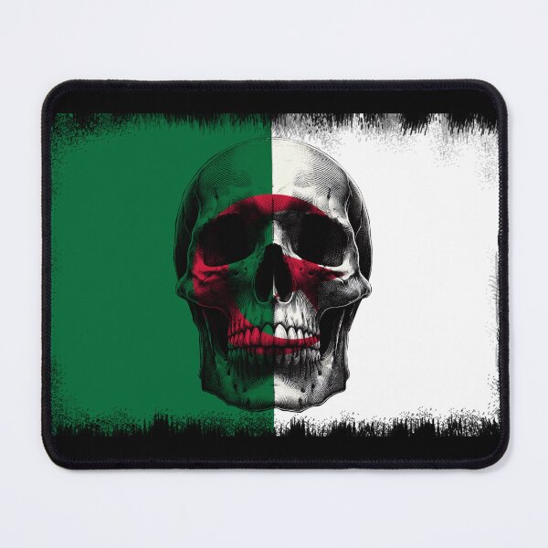 Item preview, ALGERIA SKULL FLAG NATION RAREART COUNTRY HALLOWEEN #ogirdor designed and sold by ogirdorgraphics.