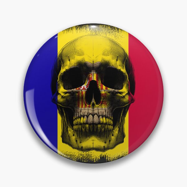 Item preview, ANDORRA SKULL FLAG NATION RAREART COUNTRY HALLOWEEN #ogirdor designed and sold by ogirdorgraphics.