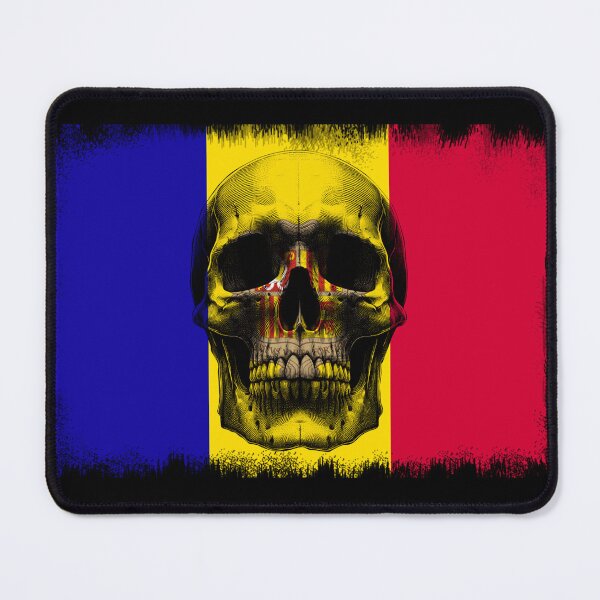 Item preview, ANDORRA SKULL FLAG NATION RAREART COUNTRY HALLOWEEN #ogirdor designed and sold by ogirdorgraphics.
