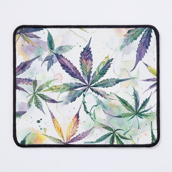 Item preview, watercolors marijuana leaf pattern designed and sold by EccentricsByE.