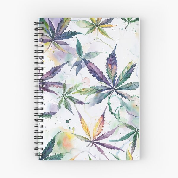 Item preview, watercolors marijuana leaf pattern designed and sold by EccentricsByE.
