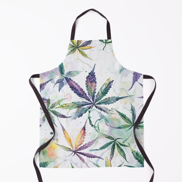 Item preview, watercolors marijuana leaf pattern designed and sold by EccentricsByE.