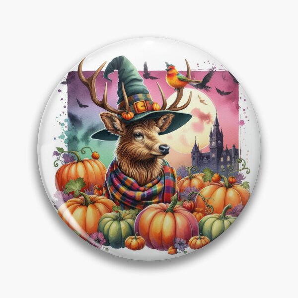 Item preview, Scottish Highland Stag Halloween Colorful Watercolor designed and sold by MaedK.