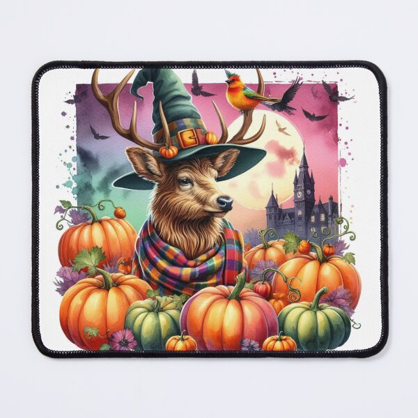 Item preview, Scottish Highland Stag Halloween Colorful Watercolor designed and sold by MaedK.
