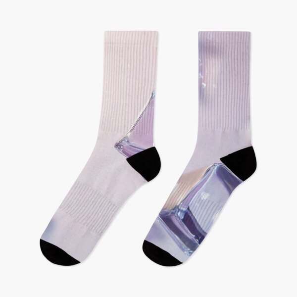Item preview, Floating transparent glass cubes against a soft purple background create an abstract visual effect in a serene atmosphere designed and sold by anytka.