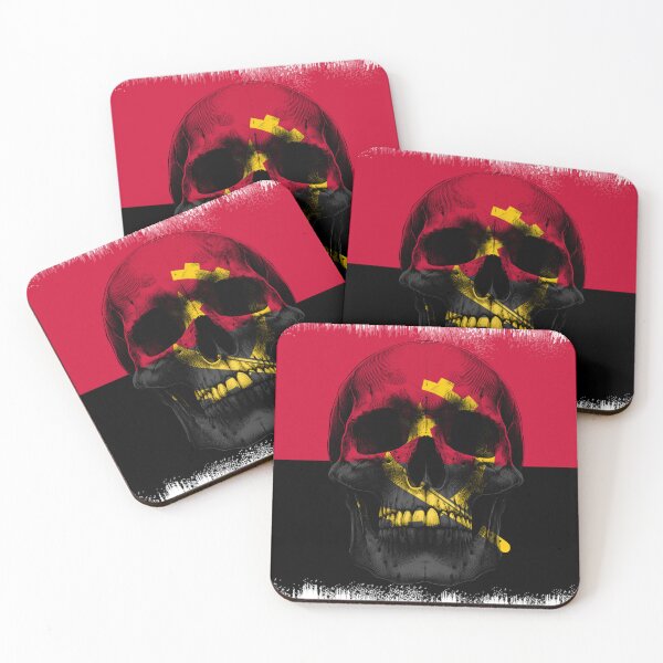 Item preview, ANGOLA SKULL FLAG NATION RAREART COUNTRY HALLOWEEN #ogirdor designed and sold by ogirdorgraphics.