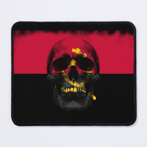 Item preview, ANGOLA SKULL FLAG NATION RAREART COUNTRY HALLOWEEN #ogirdor designed and sold by ogirdorgraphics.