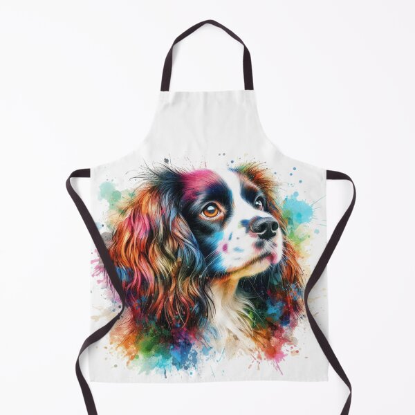 Item preview, Colorful Cute English Springer Spaniel Watercolor Portrait designed and sold by MaedK.