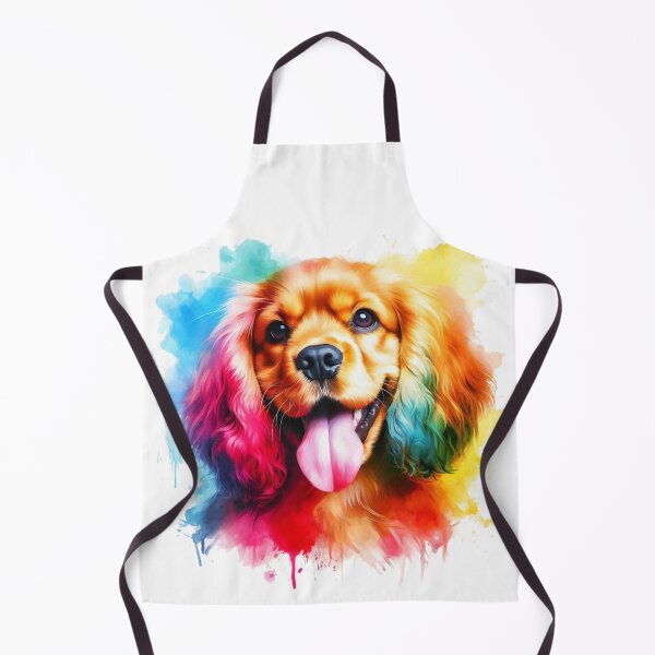 Item preview, Colorful Cute Cocker Spaniel Watercolor Portrait designed and sold by MaedK.