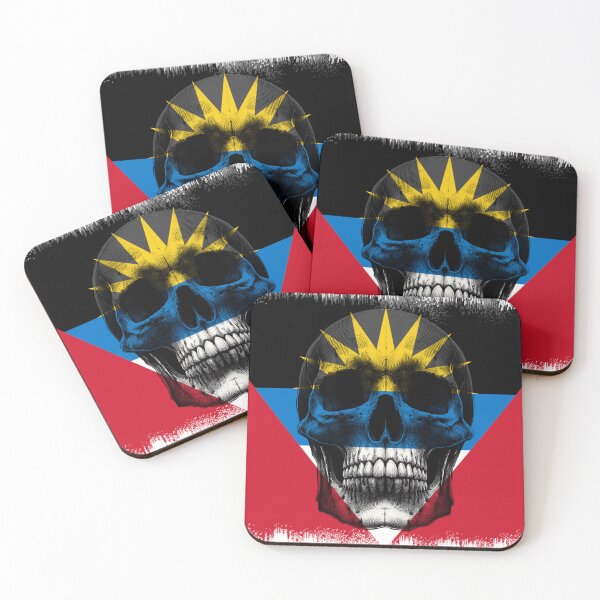 Item preview,  ANTIGUA AND BARBUDA SKULL FLAG NATION RAREART COUNTRY HALLOWEEN #ogirdor designed and sold by ogirdorgraphics.