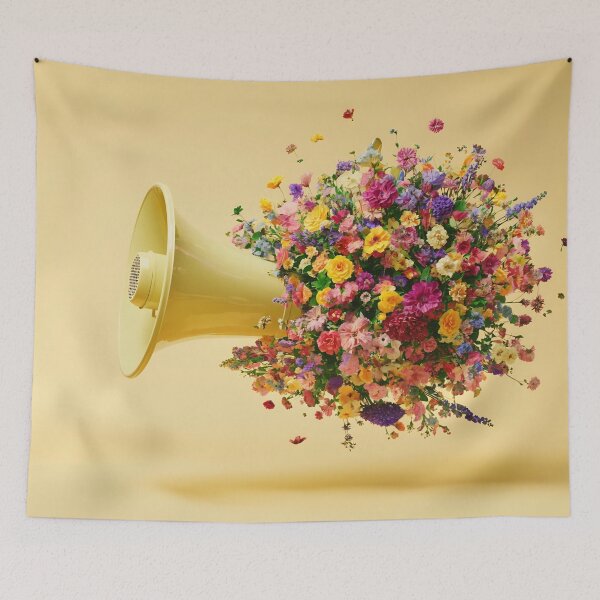 Item preview, Flowers burst from a speaker designed and sold by anytka.