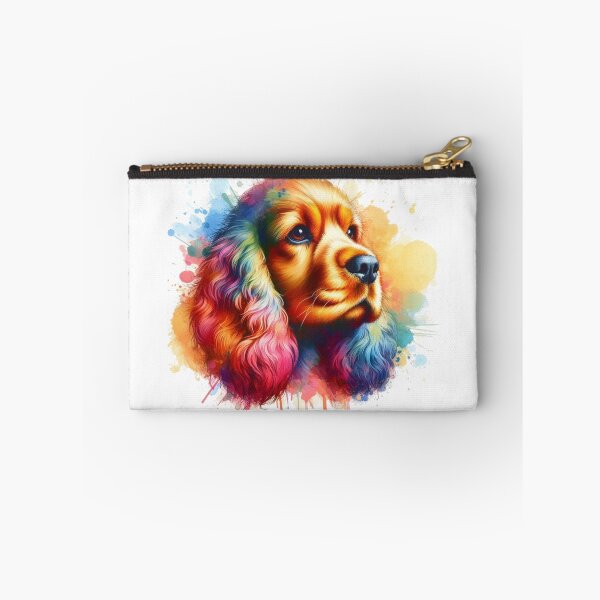 Item preview, Colorful Cute Cocker Spaniel Watercolor Portrait designed and sold by MaedK.