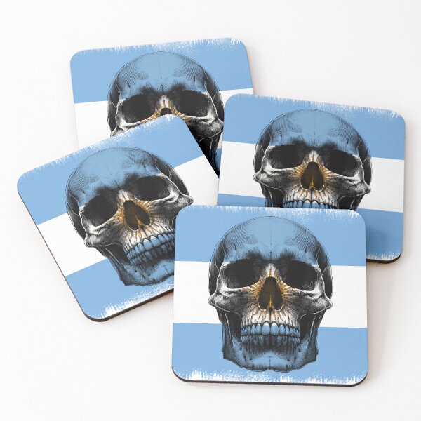 Item preview, ARGENTINA SKULL FLAG NATION RAREART COUNTRY HALLOWEEN #ogirdor designed and sold by ogirdorgraphics.