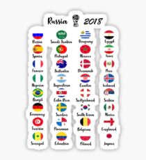 Russia 2018 Football Soccer All 32 Teams Sticker