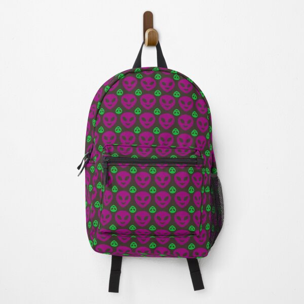 Item preview, Green and purple alien faces pattern designed and sold by Topmel.