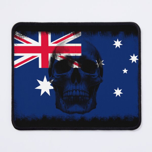 Item preview, AUSTRALIA SKULL FLAG NATION RAREART COUNTRY HALLOWEEN #ogirdor designed and sold by ogirdorgraphics.