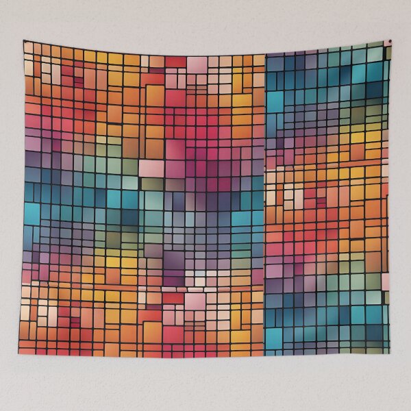 Item preview, Abstract Gradient Grid Geometric Pattern v2 designed and sold by Traloch O'Laoi.