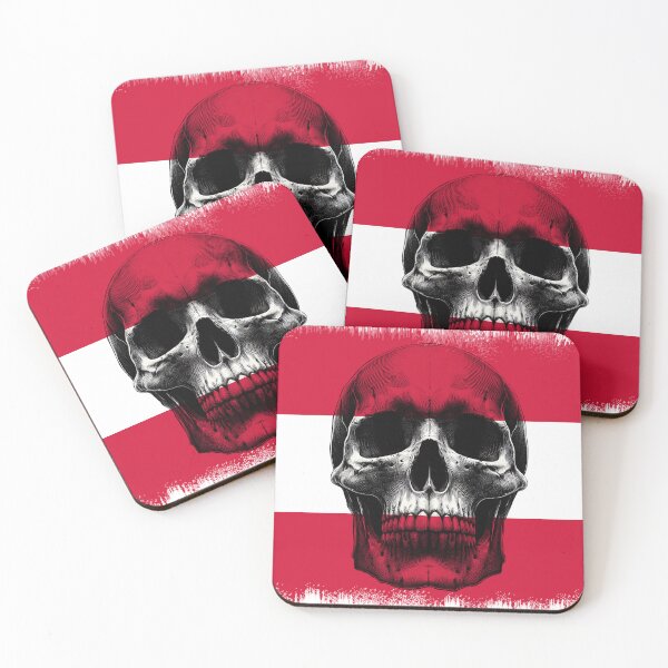 Item preview, AUSTRIA SKULL FLAG NATION RAREART COUNTRY HALLOWEEN #ogirdor designed and sold by ogirdorgraphics.