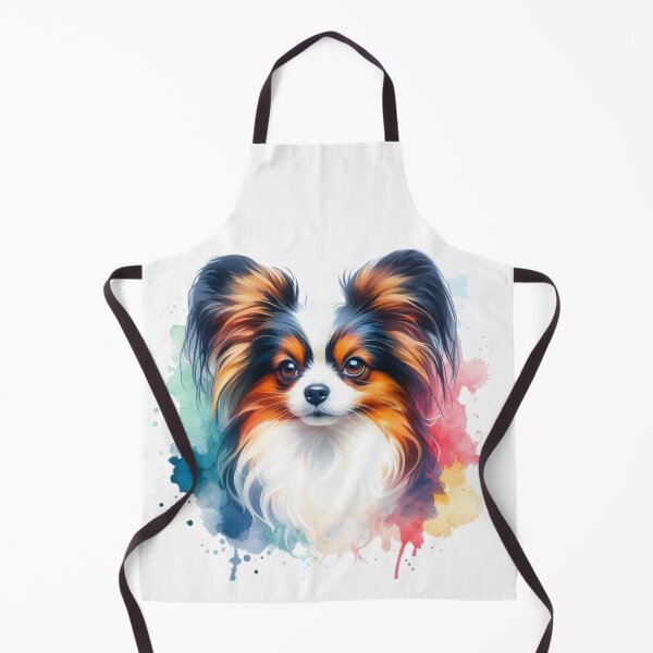 Item preview, Colorful Cute Papillon Watercolor Portrait designed and sold by MaedK.
