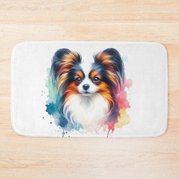 Item preview, Colorful Cute Papillon Watercolor Portrait designed and sold by MaedK.