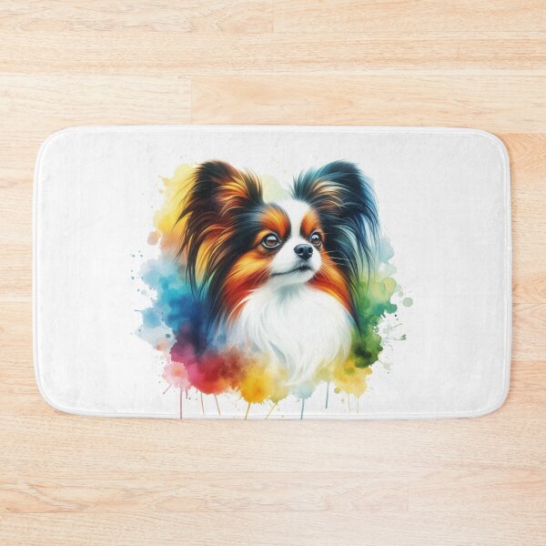 Item preview, Colorful Cute Papillon Watercolor Portrait designed and sold by MaedK.