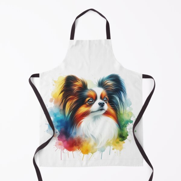 Item preview, Colorful Cute Papillon Watercolor Portrait designed and sold by MaedK.