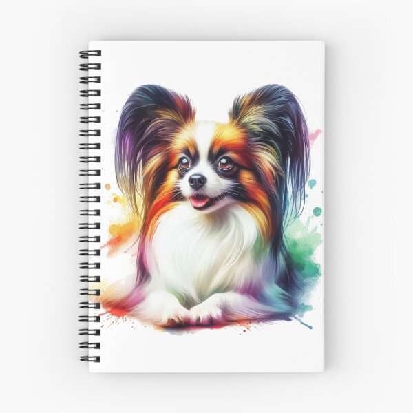 Item preview, Colorful Cute Papillon Watercolor Portrait designed and sold by MaedK.