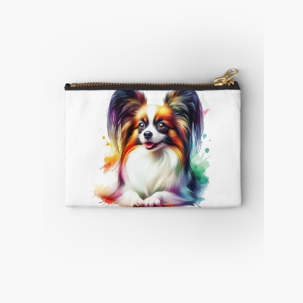 Item preview, Colorful Cute Papillon Watercolor Portrait designed and sold by MaedK.