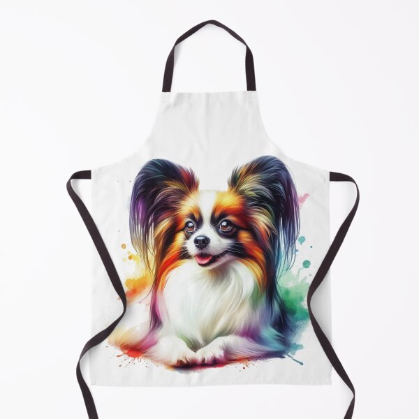 Item preview, Colorful Cute Papillon Watercolor Portrait designed and sold by MaedK.
