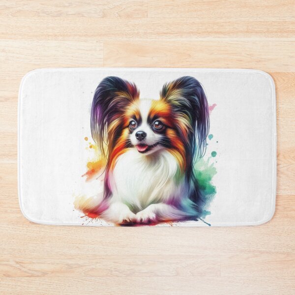 Item preview, Colorful Cute Papillon Watercolor Portrait designed and sold by MaedK.
