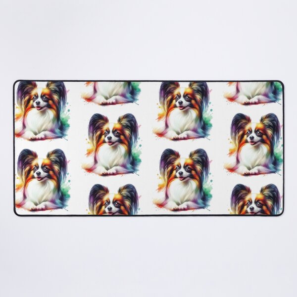 Item preview, Colorful Cute Papillon Watercolor Portrait designed and sold by MaedK.