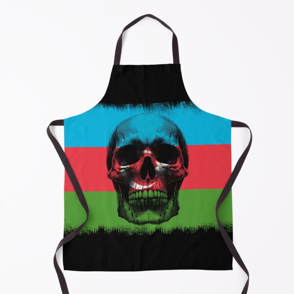 Item preview, AZERBAIJAN SKULL FLAG NATION RAREART COUNTRY HALLOWEEN #ogirdor designed and sold by ogirdorgraphics.
