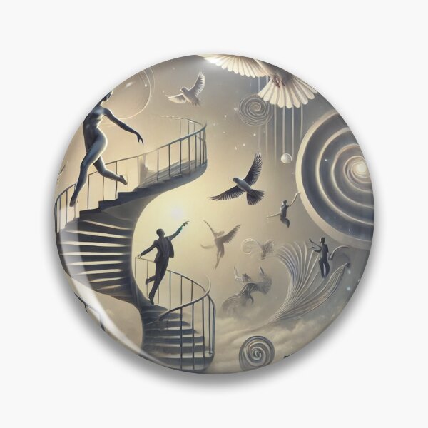 Item preview, Surreal Dancers with Spiral Stairs designed and sold by carries-anatomy.