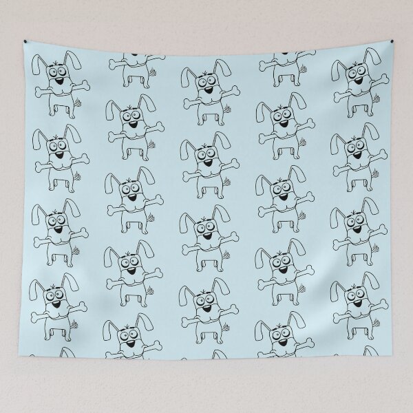 Item preview, Funny Dog Big Bone Mouth Mouth Hungry Cool Comic Cartoon designed and sold by shirt-o-mat.