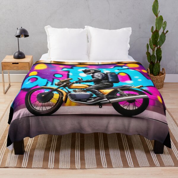 Item preview, Urban graffiti street art Motorbike Rider designed and sold by Drone-tees.
