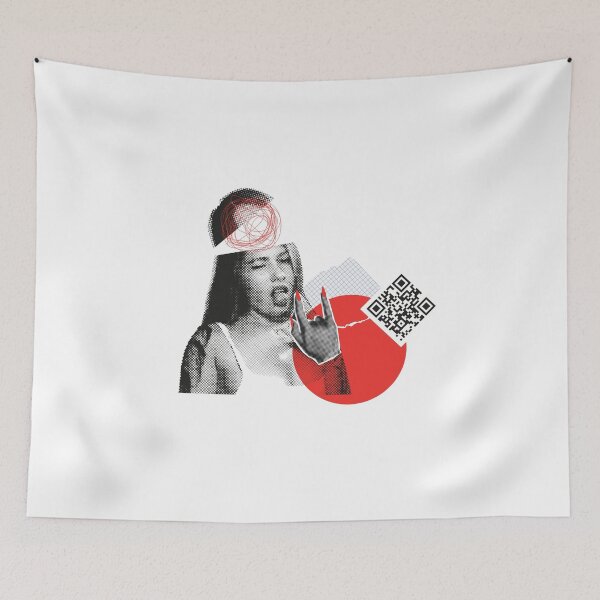 Item preview, Scribbles In Your Head - QR Code Art designed and sold by UPPrints.