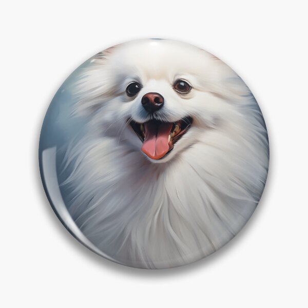 Item preview, Smiling White Pomeranian designed and sold by PetsArt.