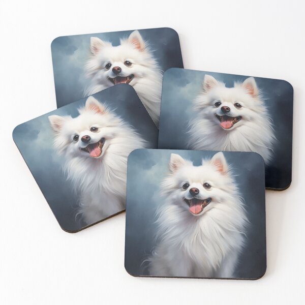 Item preview, Smiling White Pomeranian designed and sold by PetsArt.