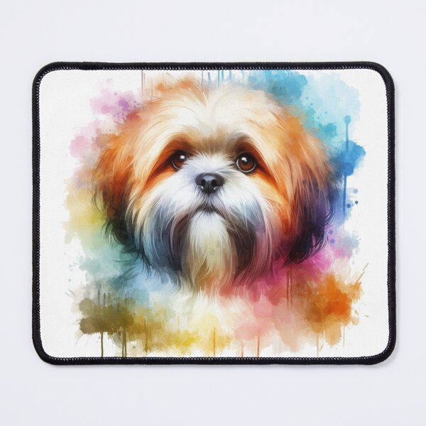 Item preview, Colorful Cute Lhasa Apso Watercolor Portrait designed and sold by MaedK.