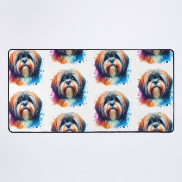 Item preview, Colorful Cute Lhasa Apso Watercolor Portrait designed and sold by MaedK.