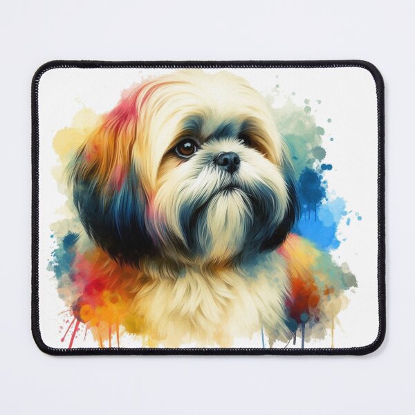 Item preview, Colorful Cute Lhasa Apso Watercolor Portrait designed and sold by MaedK.