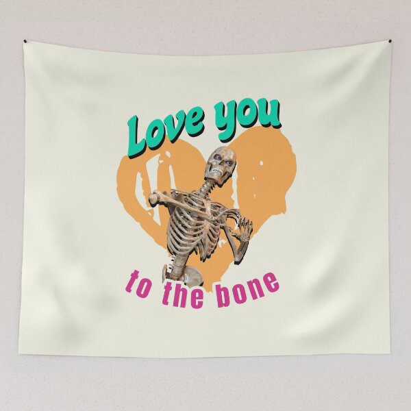 Item preview, Love You to the Bone Funny Skeleton Heart Valentine designed and sold by Vac1.